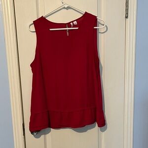 Elle Vibrant Red Sleeveless Blouse